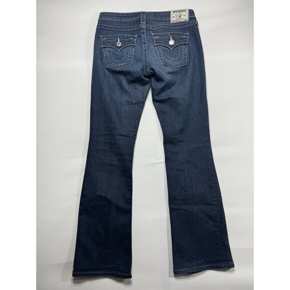 True Religion Women's Bootcut w/Flaps Blue Denim Jeans - Size 28 (31x29.5) - Picture 2 of 6